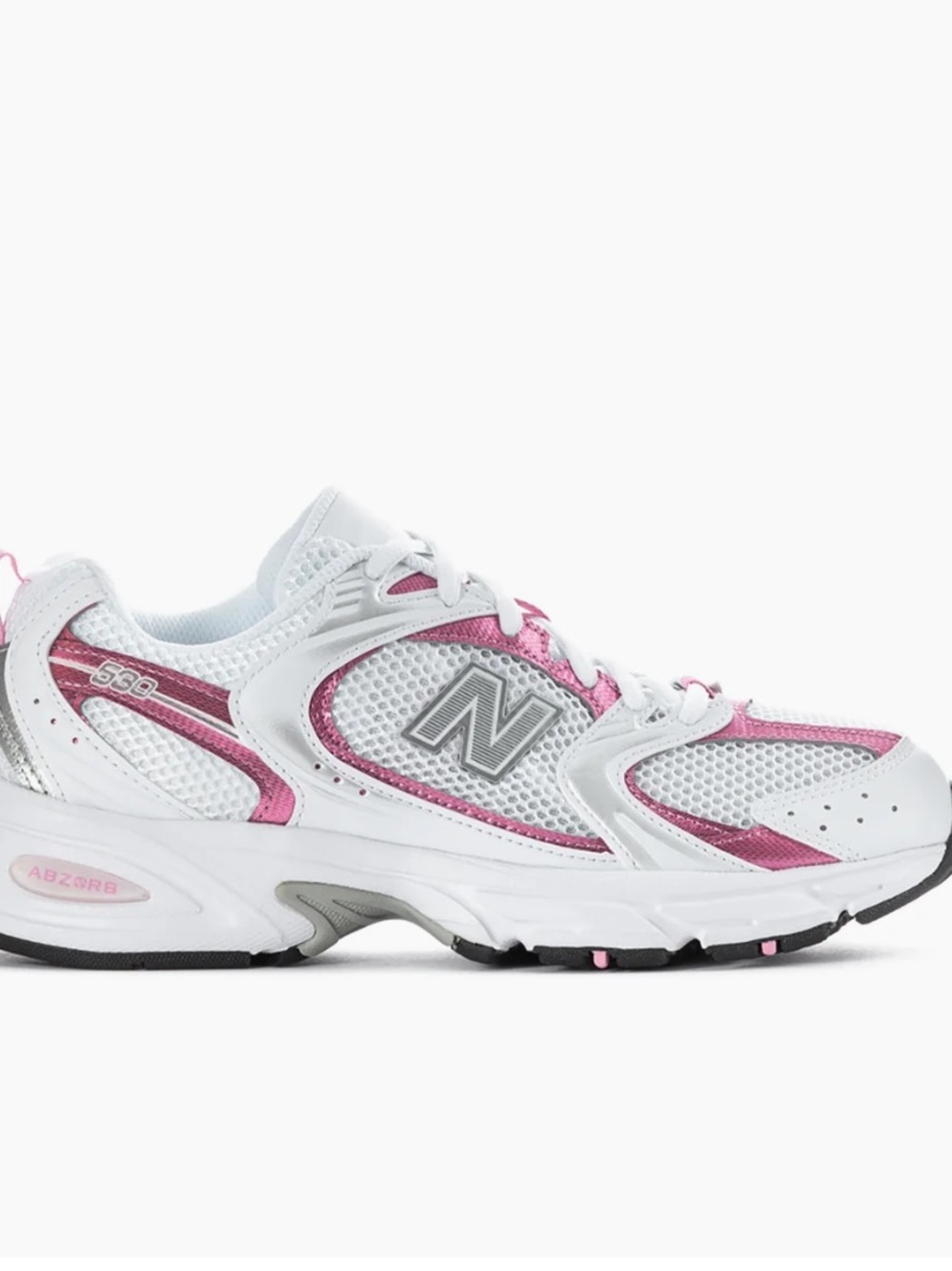 New Balance Kids White and Pink 530 Sneakers Sz 11